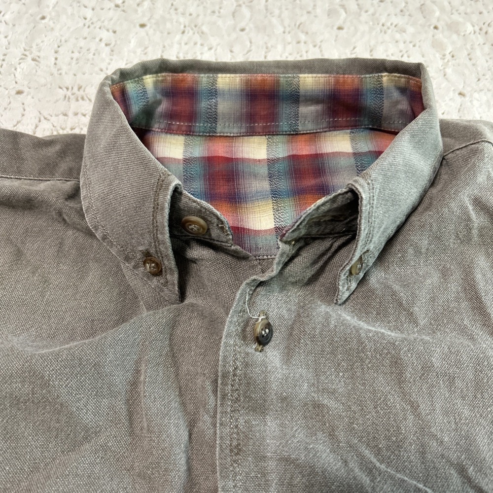 Marlboro Classics Men's Vintage Western Brown Gray Button Down Shirt Large